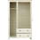 Lancaster 3 Door 2 Drawer Wardrobe in Cream 6