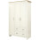Lancaster 3 Door 2 Drawer Wardrobe in Cream 2
