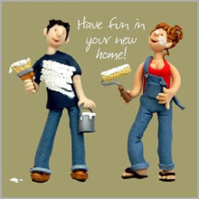 Have Fun In Your New Home Greeting Card One Lump or Two Holy Mackerel Cards