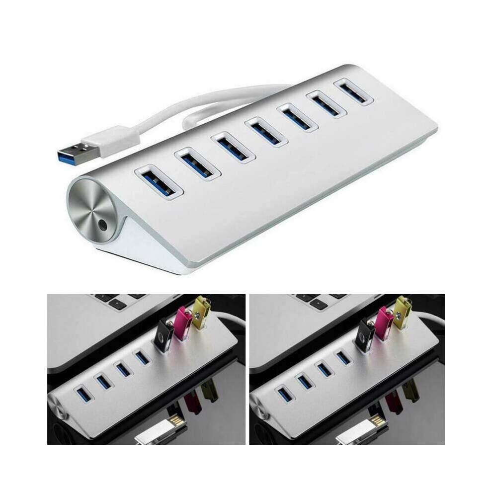 7 Ports Usb 3.0 Hub Splitter Power Adapter For Laptop Notebook Computer Universa 683546315922