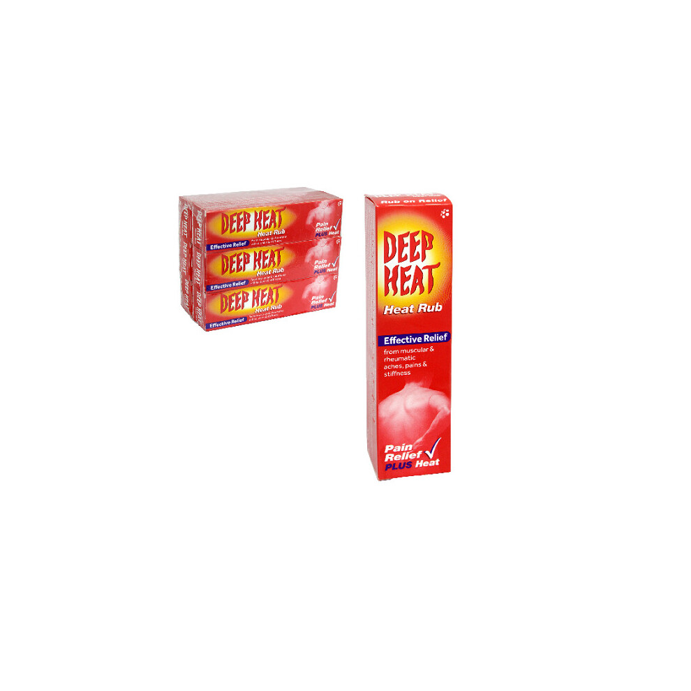 Deep Heat Heat Rub Pain Relief Plus Heat 6x 35g Tubes Expiry Date End Jan 2023