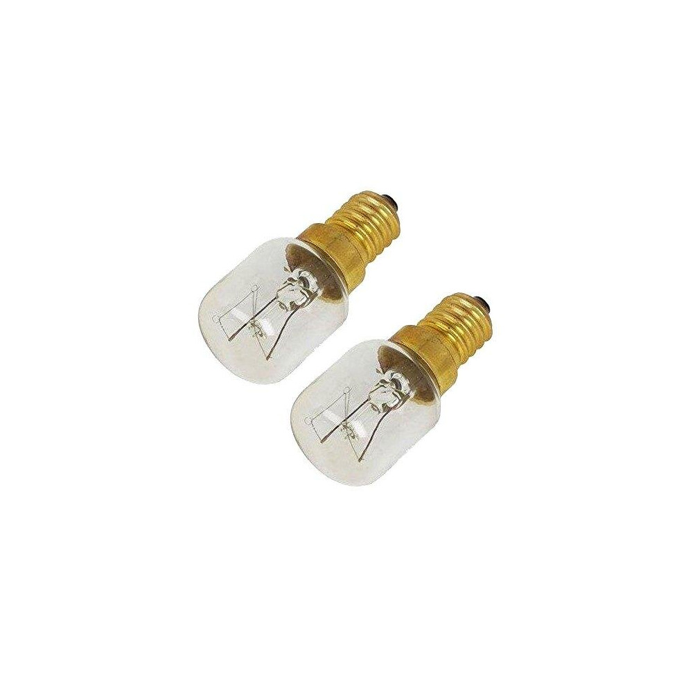 Spares2go Pygmy Bulb Lamp For Logik Oven Cooker Pack Of 2 (15W, Ses, E14) Light