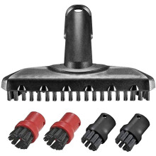 Premium Brush Nozzle Kit for KARCHER SC1 Series Steam Cleaners - 1 Brush Nozzle + 4 Nylon Detail Nozzles