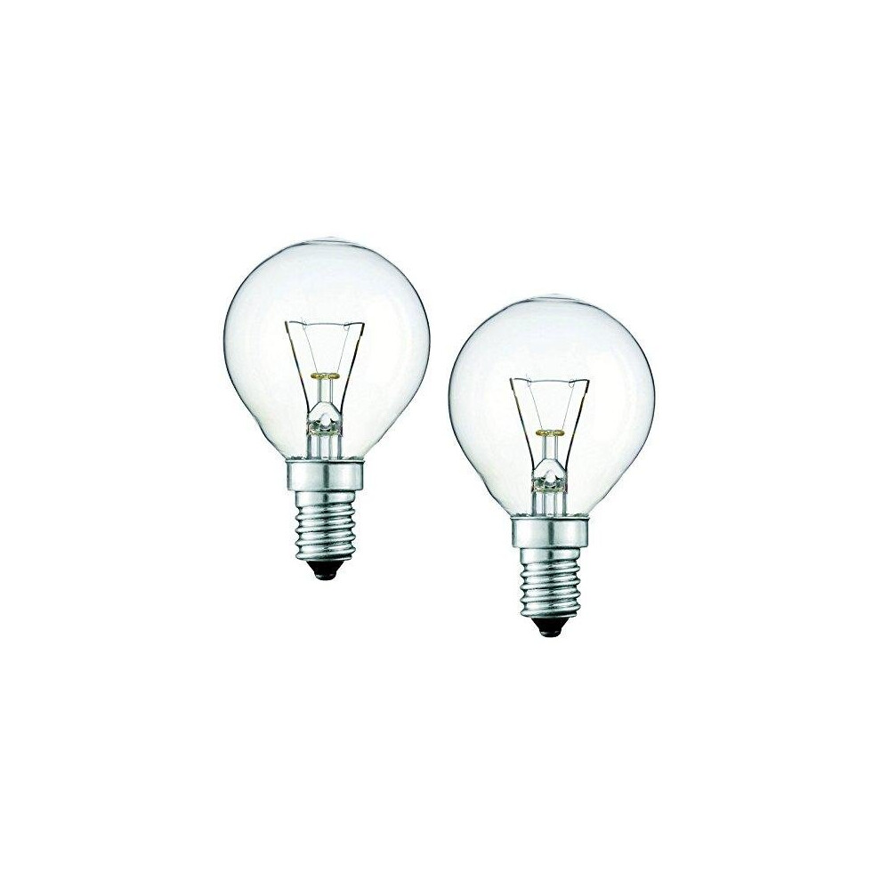 Spares2go Oven Cooker Bulb For Ariston E14 Ses 40W 300Â (Pack Of 2) Light