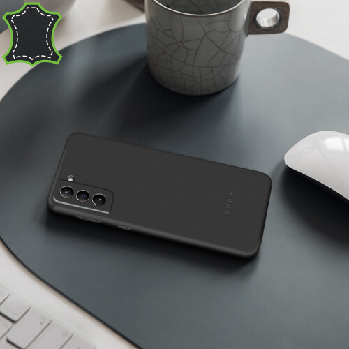 Samsung Case Galaxy S21 Plus Genuine Soft-touch Original Leather Case Black 2