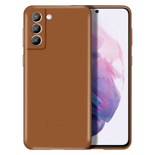 Samsung Case Galaxy S21 Plus Genuine Leather Soft-touch Original Leather Cover brown