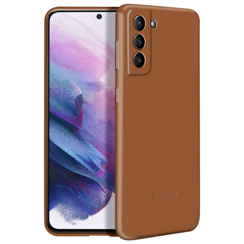 Samsung Case Galaxy S21 Plus Genuine Leather Soft-touch Original Leather Cover brown 1