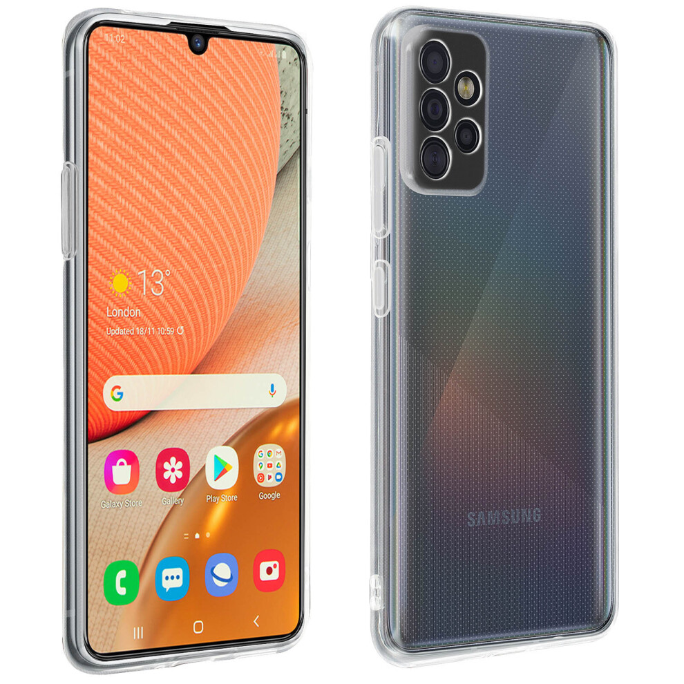 Cover Samsung Galaxy A72 5G Soft Silicone And Tempered Glass Film 9H Clear 3662427510462
