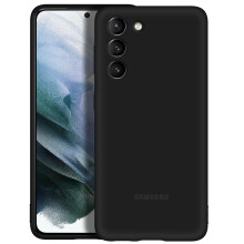 Cover originale in silicone per Samsung Galaxy S21 Plus Soft Touch Nero