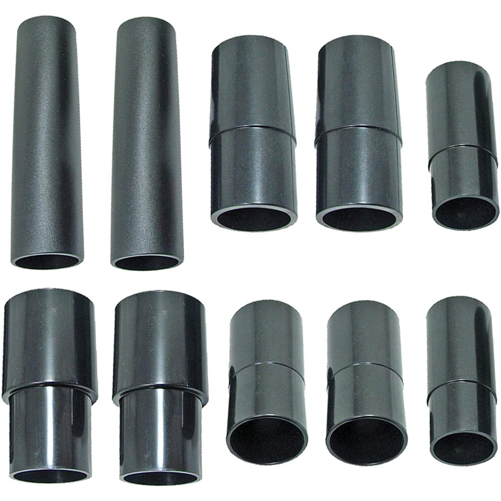 Spares2go 30Mm 32Mm 35Mm 38Mm Sander Planer Dust Extractor Power Tool Adapters For Nilfisk Vacuum Cleaners (Pack Of 10)