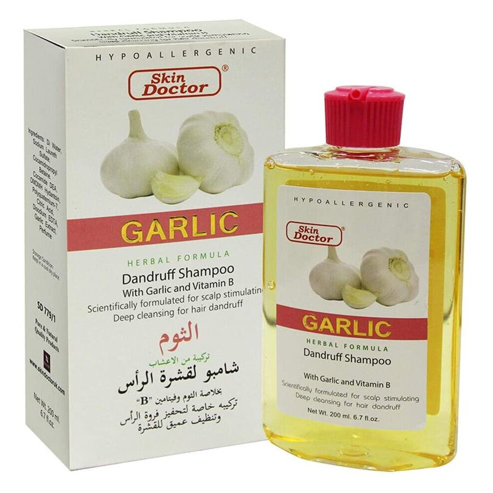 Skin Doctors Garlic Shampoo 200Ml - Fortifying Shampoo Infused With Garlic Extract - Strengthens And Nourishes Hair For Improved Health