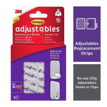 Command Adjustables Repositionable Refill Strips 18pk 17820-18UKN