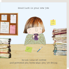 Rosie Made A Thing Female Good Luck In Your New Job Greeting Card Humour Cards
