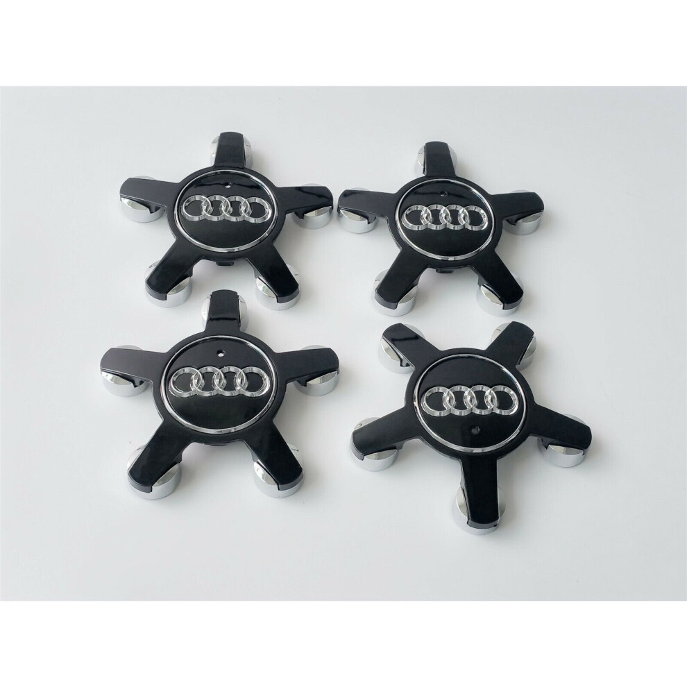 AUDI ALLOY WHEEL BADGES CENTER STAR CAPS 135MM 4F0601165N  (4)