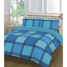 (Logan Teal , Double ) Logan Duvet Covers Set With Pillow cases