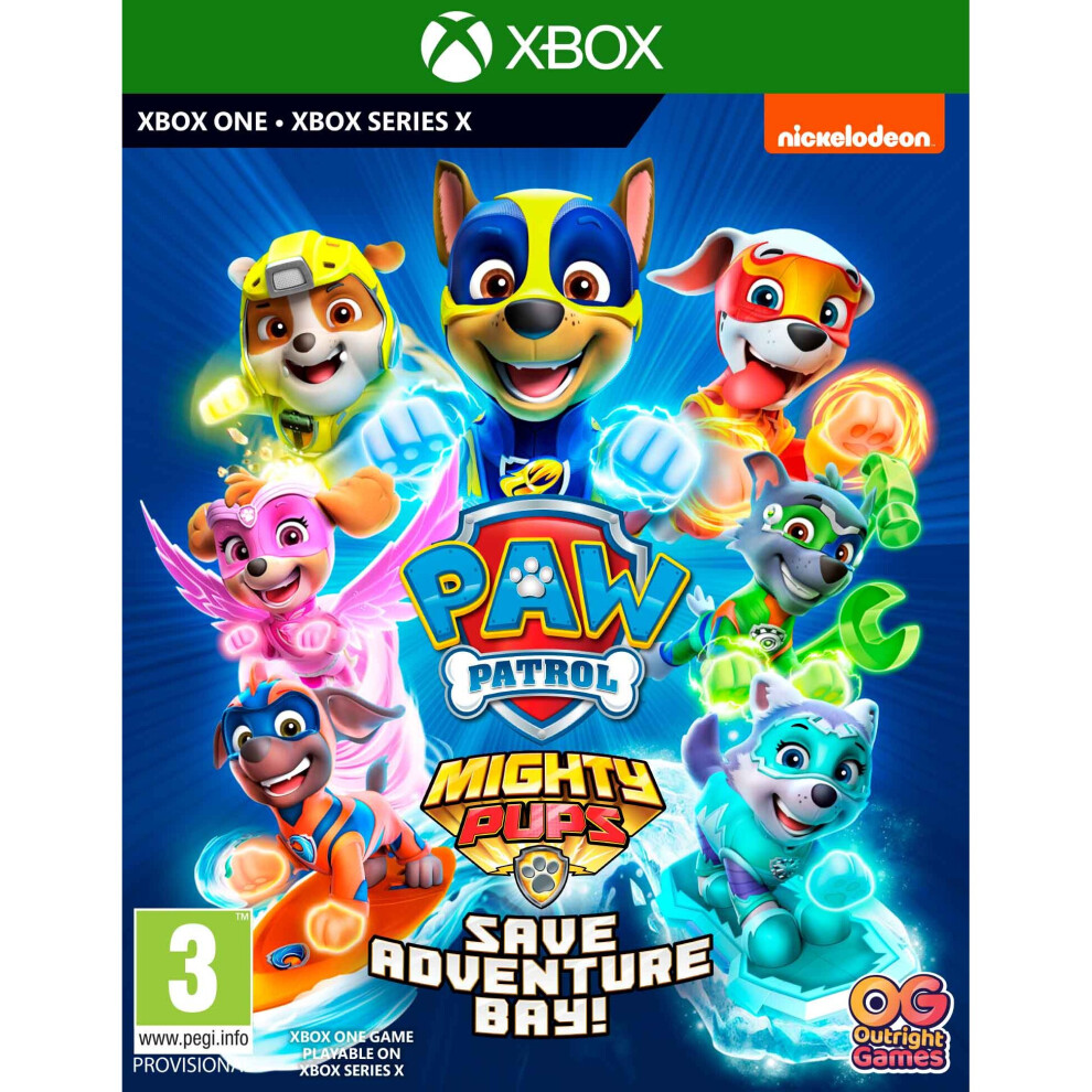 Bandai Paw Patrol Mighty Pups Save Adventure Bay Xbox One Game | Series X