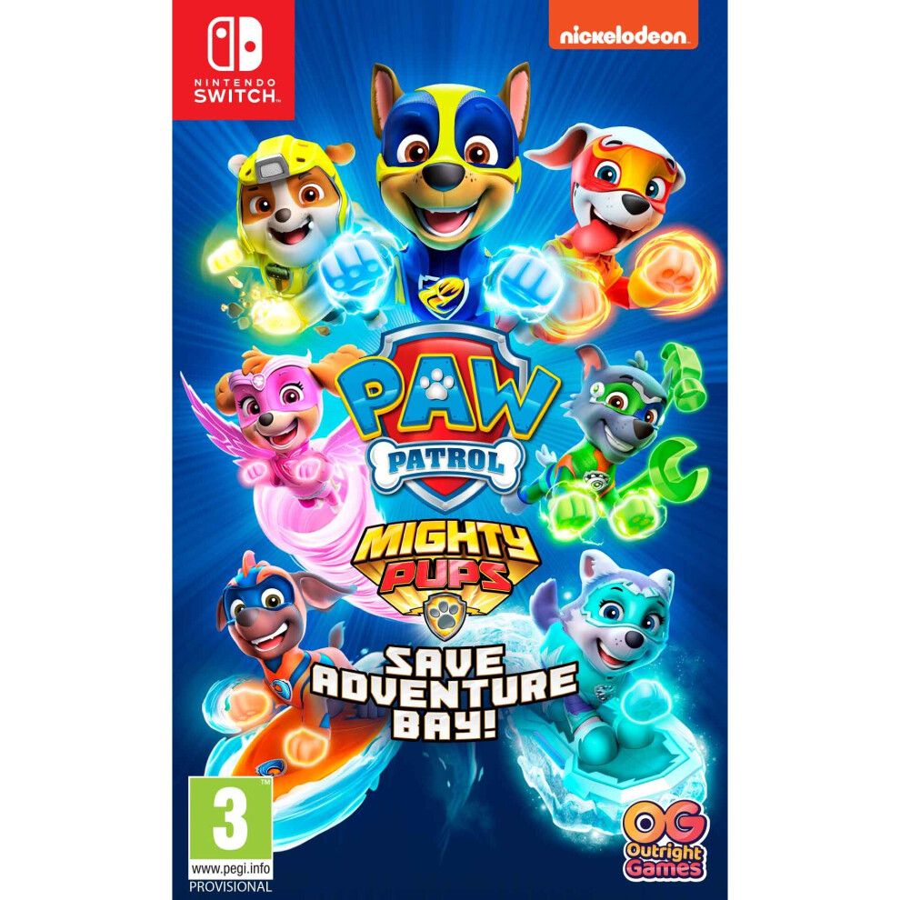 Bandai Paw Patrol Mighty Pups Save Adventure Bay Nintendo Switch Game