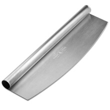 Rocking Pizza Cutter Blade Multi Use Stainless Steel Slicer with Cover M&W
