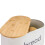 Maison & White Cream Bread Bin with Bamboo Lid - Doubles as Cutting Board, Keeps Bread Fresh 2