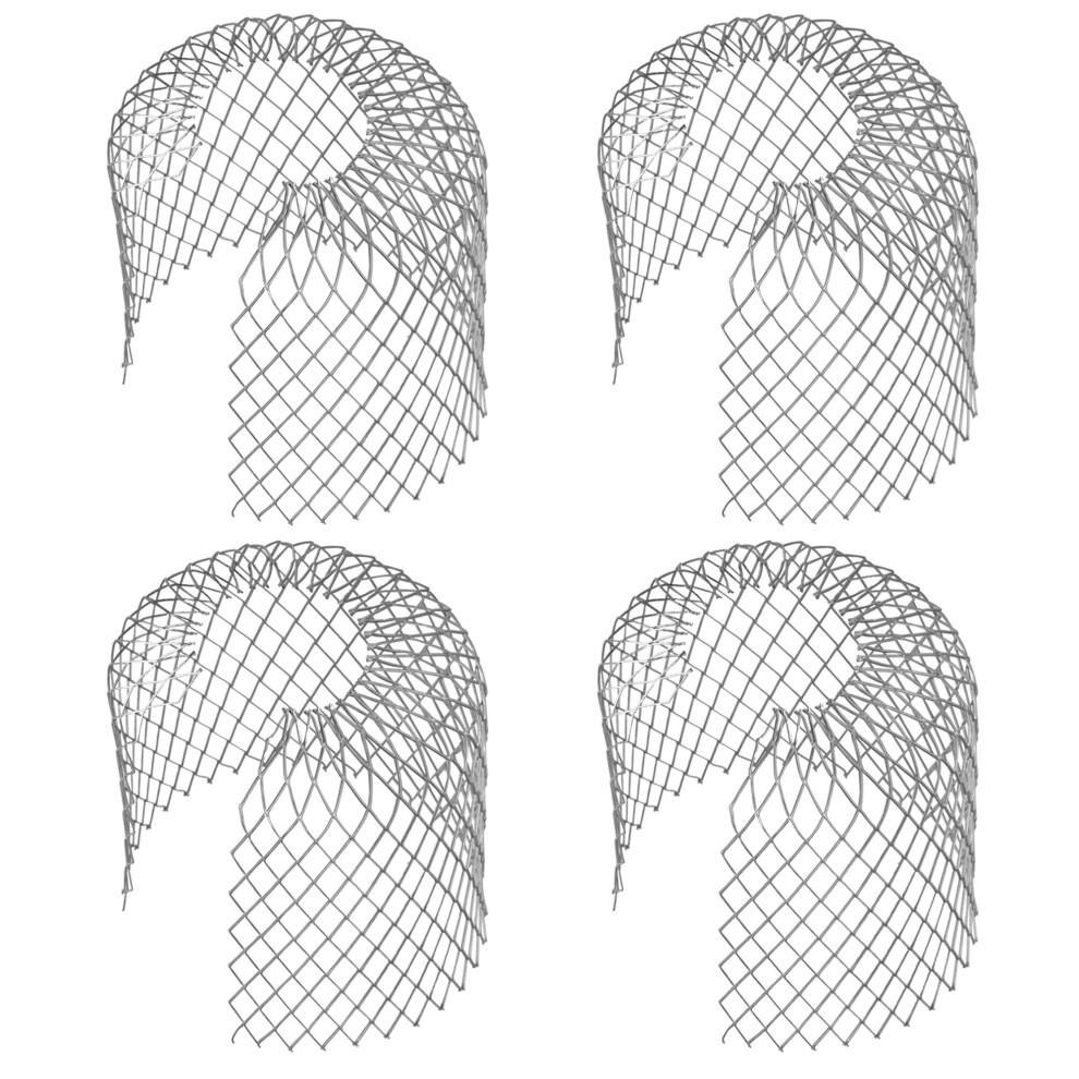 Metal Gutter Guards Pack Of 4 - Downpipe Covers Drain Mesh Protector Traps Pukkr 5055884524475