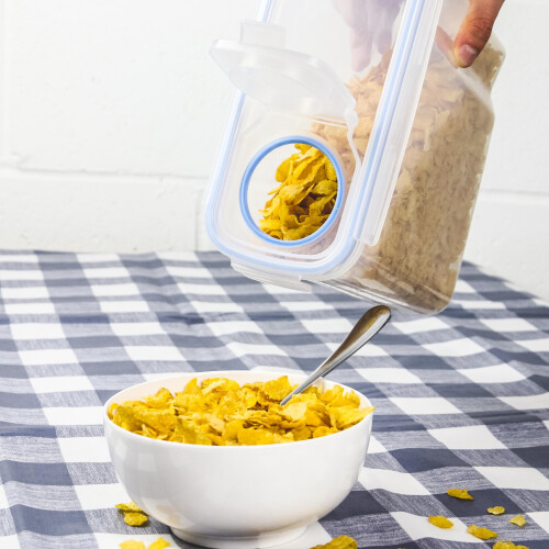 Pukkr 4-Pack Cereal Containers - Airtight Snap-Lock Lids, Easy-Dispense Pour, Includes Labels 2