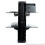 Tempered Black Glass Floating Shelf 2 Tier | M&W 4
