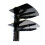 Tempered Black Glass Floating Shelf 2 Tier | M&W 2