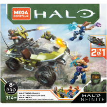 Mega Construx Halo Warthog Rally Körtfordon Halo Infinite Byggset med Master Chief Figur