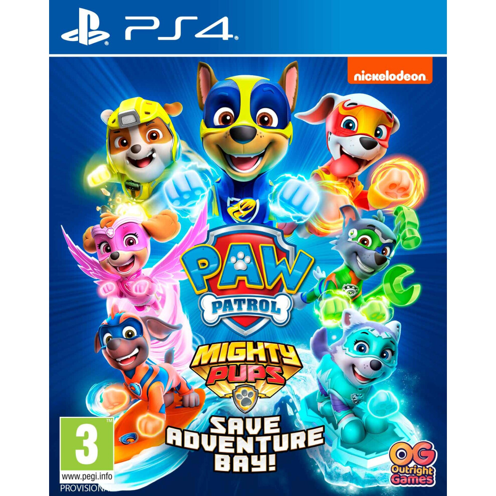 PAW Patrol Mighty Pups Save Adventure Bay PS4 Game