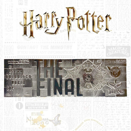 Harry Potter Quidditch World Cup Silver Plated Ticket 1