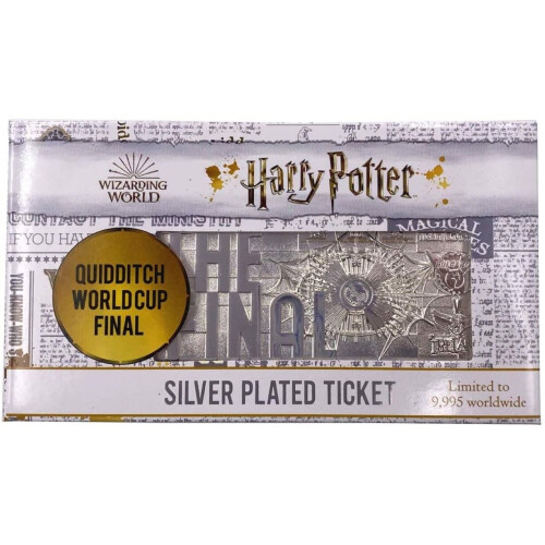 Harry Potter Quidditch World Cup Silver Plated Ticket