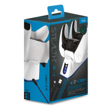 STEALTH SP-C100V White Twin USB Charging Dock + Play & Charge Cable for PS5