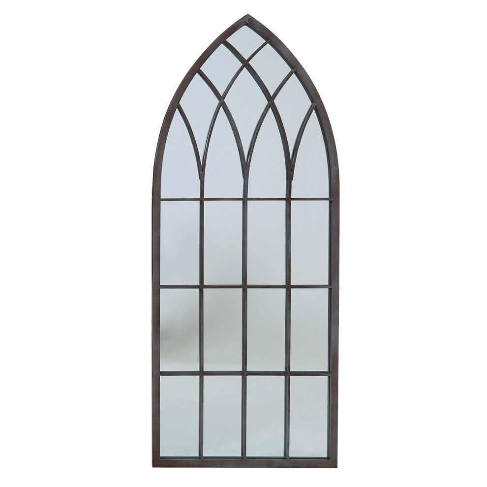 Charles Bentley Rustic Decorative Arch Mirror - Grey