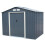 Charles Bentley Charles Bentley Grey Metal Garden Storage Shed -  8ft x 6ft 1
