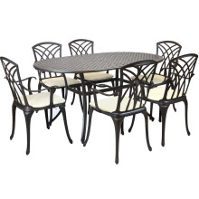 Metal Cast Aluminium Garden Furniture Patio Set With Cushions