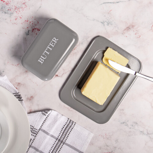 Butter Dish with Lid in Grey | M&W 2