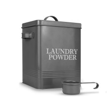 Laundry Powder Tin with Scoop | M&W Grey