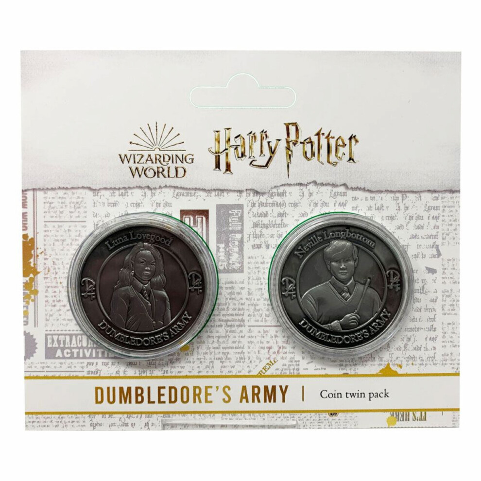 Harry Potter Dumbledore Army Collectible Coin Set (Luna Lovegood & Neville Longbottom)