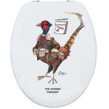 (The Veteran Pheasant) Bryn Parry Illustrated Novelty Wooden Toilet Seat