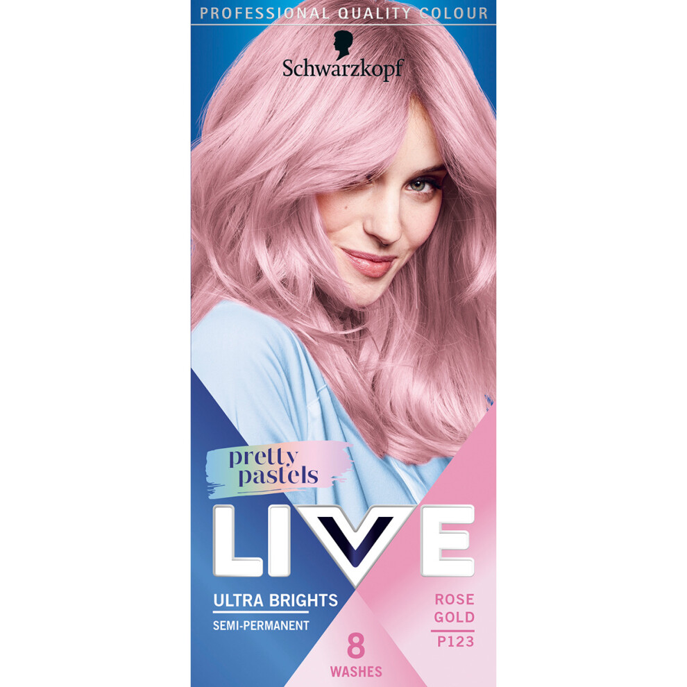 Schwarzkopf LIVE Intense Semi Permanent Hair-Dye P123 Rose Gold