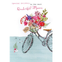 Mother's Day Card Most Wonderful Mum Embellished Hand-Finished Cards