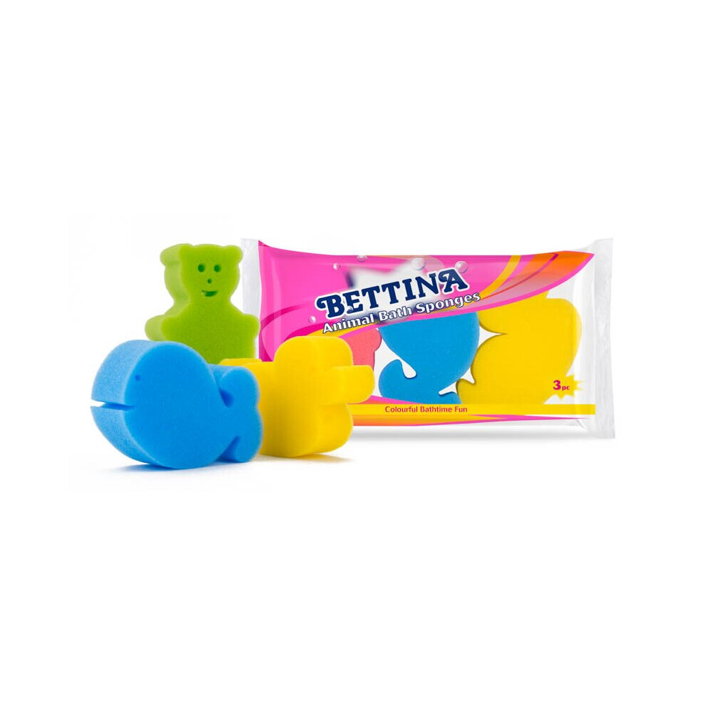 3 Pack Animal Bath Sponges Bettina