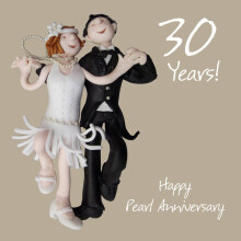 Happy 30th Pearl Anniversary Greeting Card One Lump or Two Holy Mackerel Cards