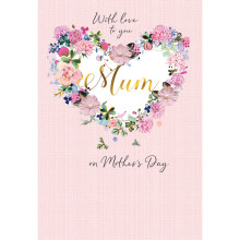 Mother's Day Card With Love Mum Embellished Magnifique Greeting Cards
