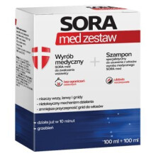 Sora Med Zestaw, płyn do zwalczania wszawicy głowy, Liquid to combat head lice 100ml