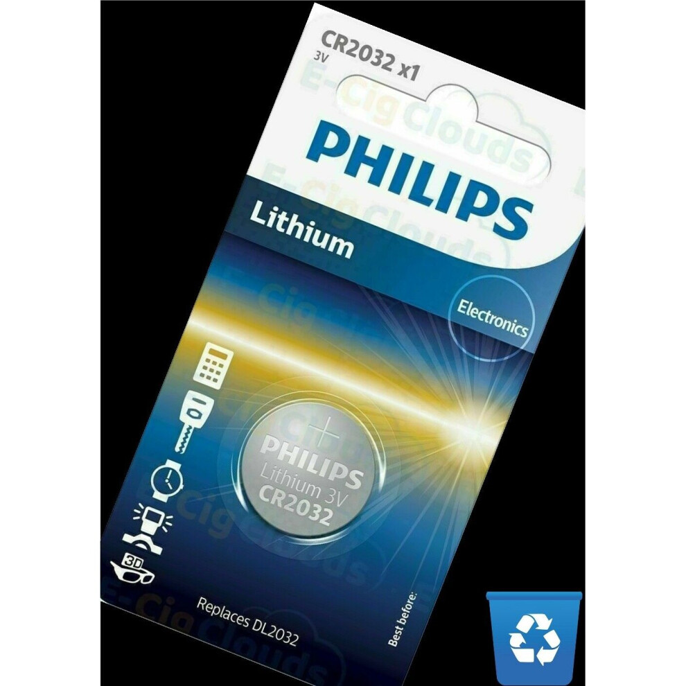 Philips CR2032 X1 3V Lithium Coin Cell Battery