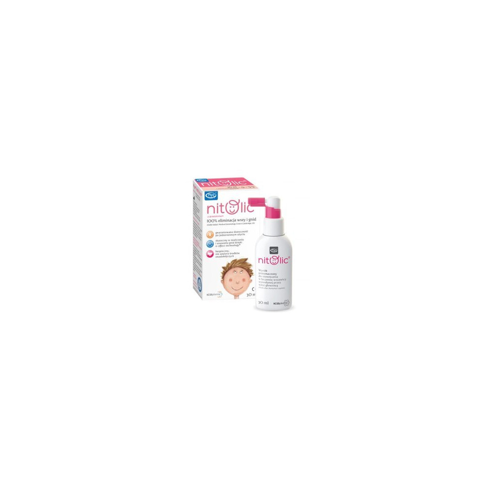 Icb Pharma Pipi Nitolic, Spray Do Eliminacji Wszy I Gnid, 30 Ml + Grzebieå