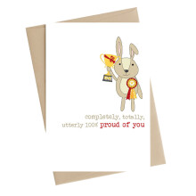 Totally Utterly 100% Proud Of You Greeting Card by Dandelion Stationery Cards