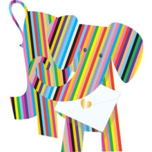 Elephant 3D Special Delivery Animal Greeting Card Blank Own Message Cards