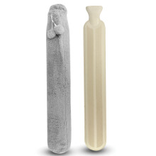 Pukkr Long 2L Hot Water Bottle with Soft Grey Fleece Cover, 72cm – Extra-Long Warmth
